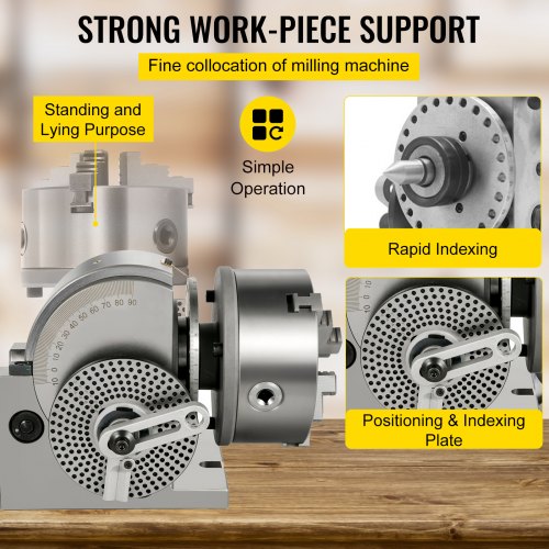 BS1 SemiUniversal Dividing Head With 6 3Jaw Chuck Precision Milling Set For Grinding  Drilling Mach 6