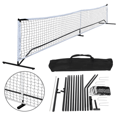 22ft Portable Pickleball and Tennis Net with Stand and Carry Bag for Outdoor Play