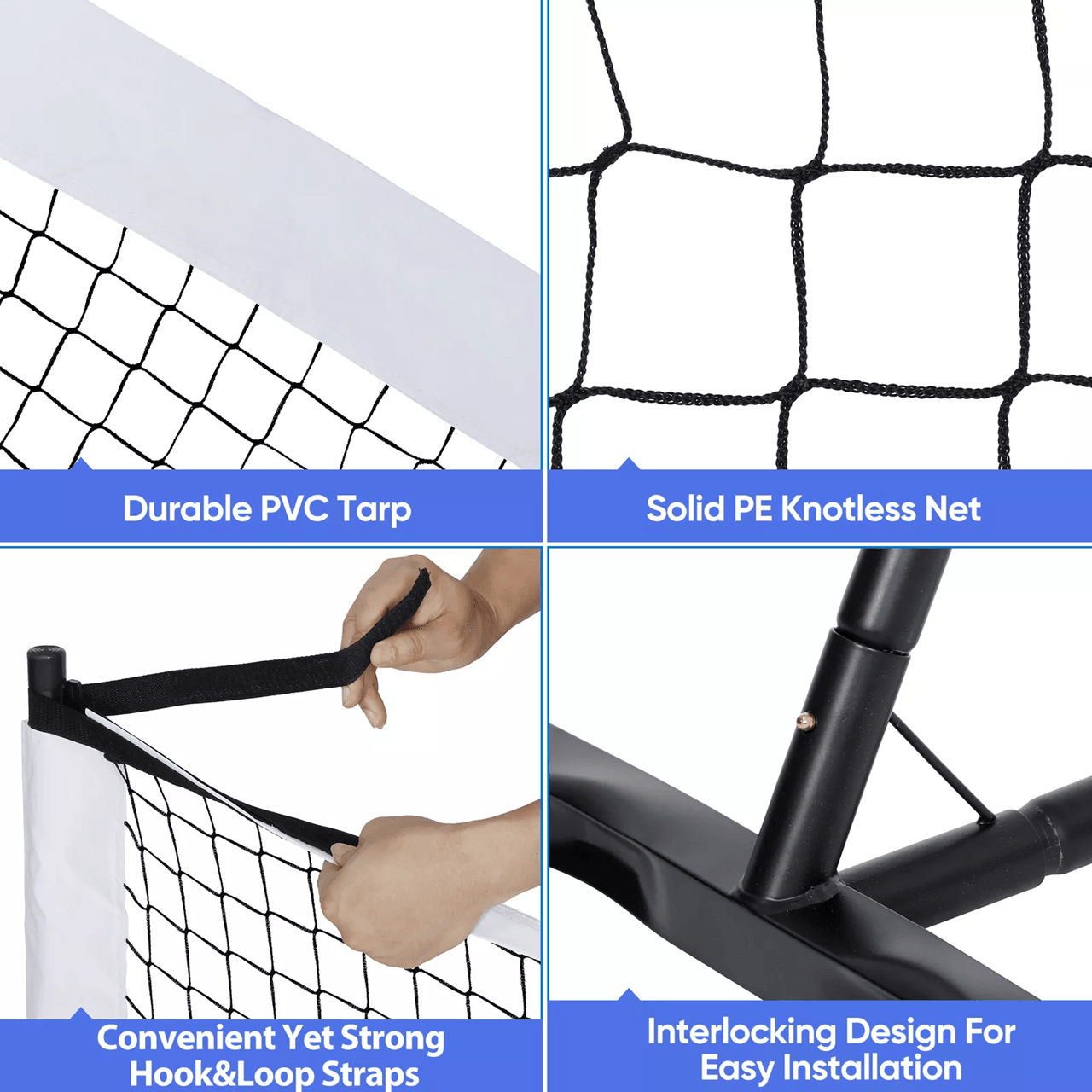 22ft Portable Pickleball And Tennis Net With Stand And Carry Bag For Outdoor Play 3