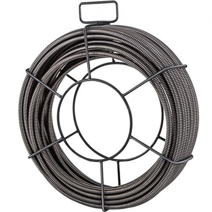 50ft X 12 Drain Cleaning Cable Premium Sewer Drain Auger Snake Pipe With 4 Cutters For Tough Clogs 9