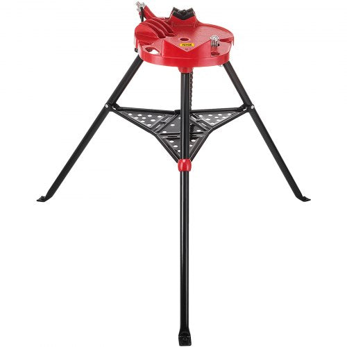 Portable 6 Tripod Pipe Chain Vise Stand Steel Legs Rubber Mounts  Large Base For Stability 7