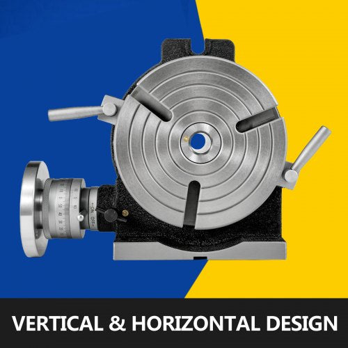 8" Rotary Table for Milling Machine, MT-3 Rotary Table with 360-Degree Precision for Horizontal & Vertical Milling