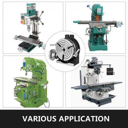 8" Rotary Table for Milling Machine, MT-3 Rotary Table with 360-Degree Precision for Horizontal & Vertical Milling