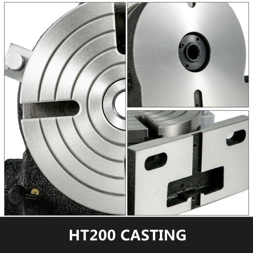 8" Horizontal & Vertical Rotary Table, HV8 Precision 3MT Milling Drilling Machine with Vernier Reading for Boring.