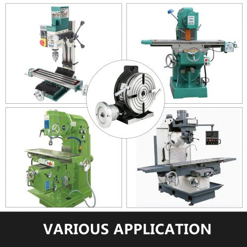 8" Horizontal & Vertical Rotary Table, HV8 Precision 3MT Milling Drilling Machine with Vernier Reading for Boring.