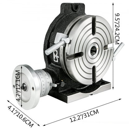 8" Horizontal & Vertical Rotary Table, HV8 Precision 3MT Milling Drilling Machine with Vernier Reading for Boring.
