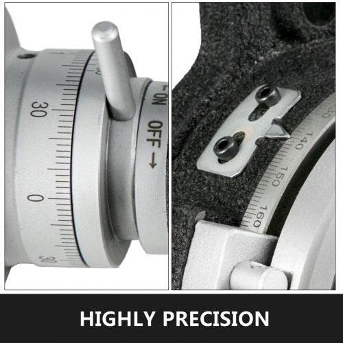 6 Inch Rotary Table for Milling Machine, 4-Slot Horizontal & Vertical Dividing Plates with High Precision