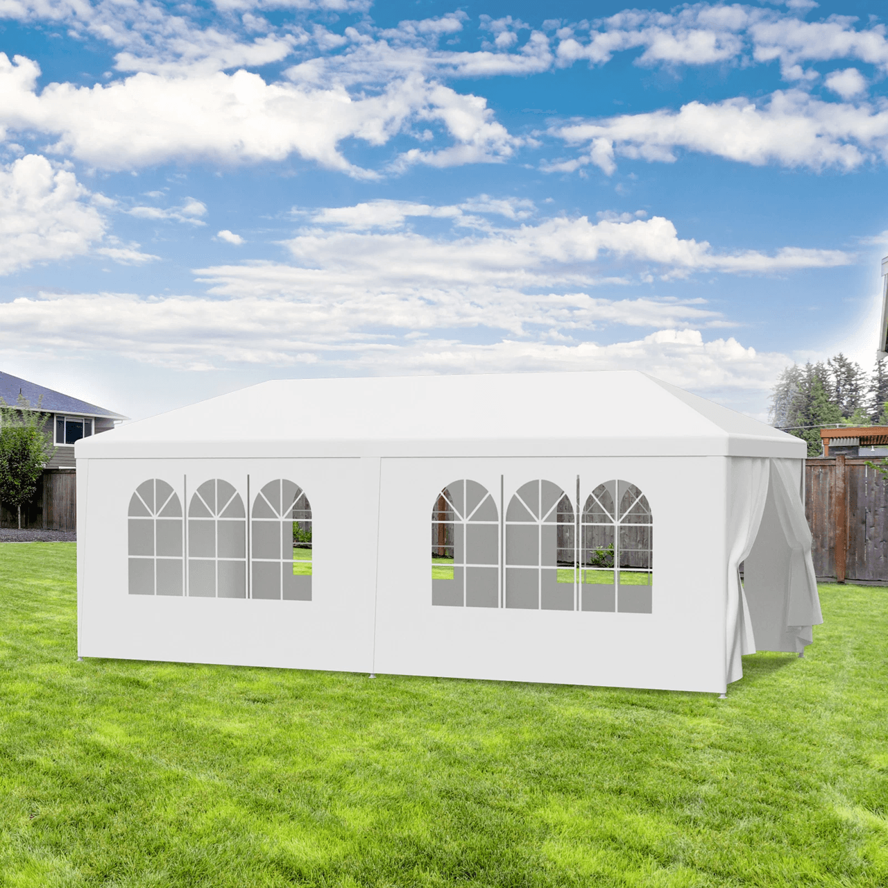 10x30 White Wedding Party Tent With 8 Sidewalls For Outdoor Events 4