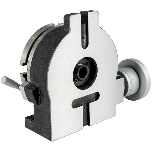 6 Inch Rotary Table for Milling Machine, 4-Slot Horizontal & Vertical Dividing Plates with High Precision