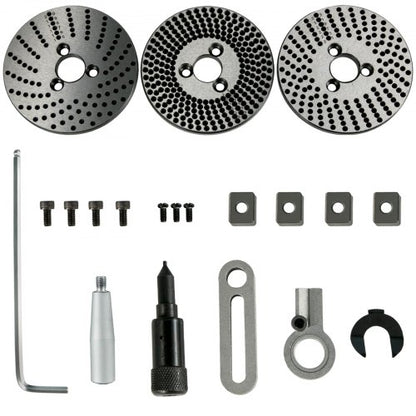 6 Inch Rotary Table for Milling Machine, 4-Slot Horizontal & Vertical Dividing Plates with High Precision