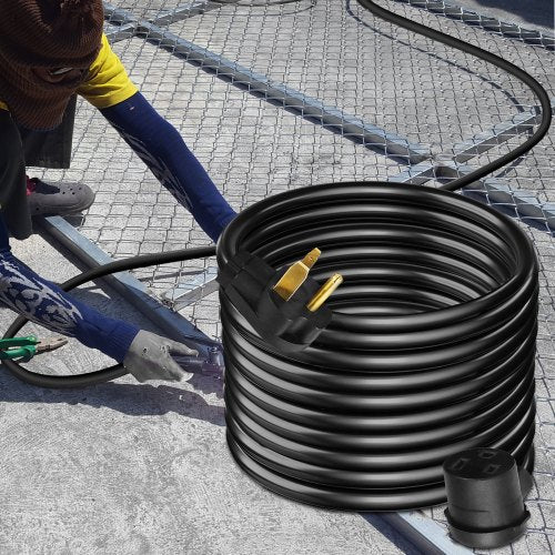 25ft 40Amp Welder Extension Cord, 8 Gauge 3-Prong Power Cord with NEMA 6-50 Plug for MIG, TIG, Lincoln, Miller
