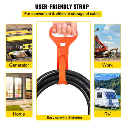 VEVOR Welder Extension Cord 40Amp 50ft 250V Welding Power Cord With NEMA 650 Plug 8 Gauge 3 Prong F 6