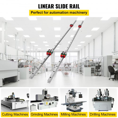 HSR151500mm Linear Rail Guide Set 2x 59 Guideway Rails With 4 Square Carriage Bearing Blocks For CN 2