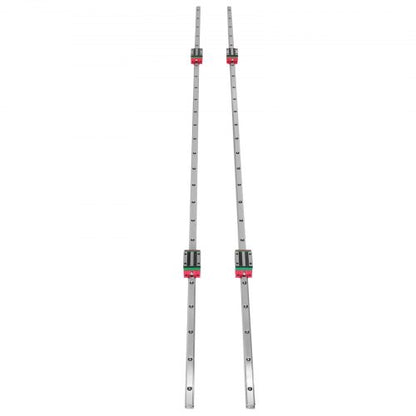 HSR151500mm Linear Rail Guide Set 2x 59 Guideway Rails With 4 Square Carriage Bearing Blocks For CN 9