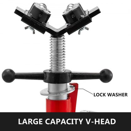 Industrial Pipe Jack Stand, 2500LB Capacity Welding Stand with 4-Ball V-Head, Adjustable Height 24" to 43"