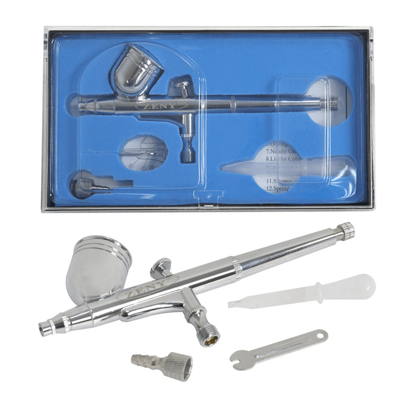 Dual Action Airbrush Kit With TC 100 Compressor For Tattoo And Nail Art 3