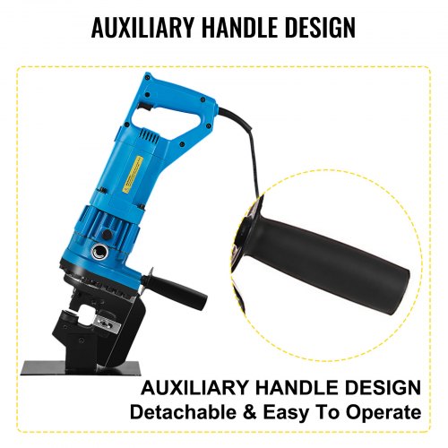 900W Hydraulic Hole Punch Machine, 10-Ton Metal Puncher with 5 Standard Dies for Steel, Iron & Aluminum Plates