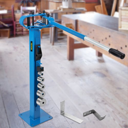 Manual Metal Bender Flat Bar  Square Rod Bending 7 Dies Steel Tube Bender With Floor Stand For Fabr 6