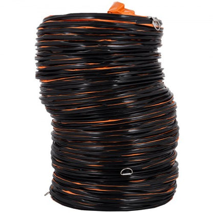 Durable PVC Flexible Duct Hosing Exhaust Fan, Industrial Orange Vent Hose for Ventilation, Fume Extraction, Air Movement
