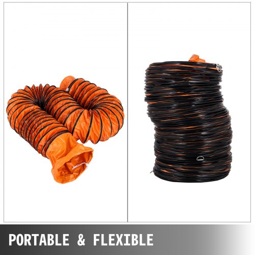 Flexible PVC Ducting Hose for Ventilator Blower, Industrial-Grade Air Ventilation Hose for Exhaust Fan, Factory Use