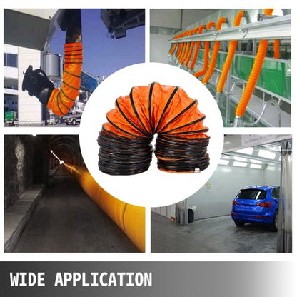PVC Flexible Ducting Hose, Ventilation Tube for Exhaust Fan & Utility Blower, Flame Retardant Industrial Air Duct Hose