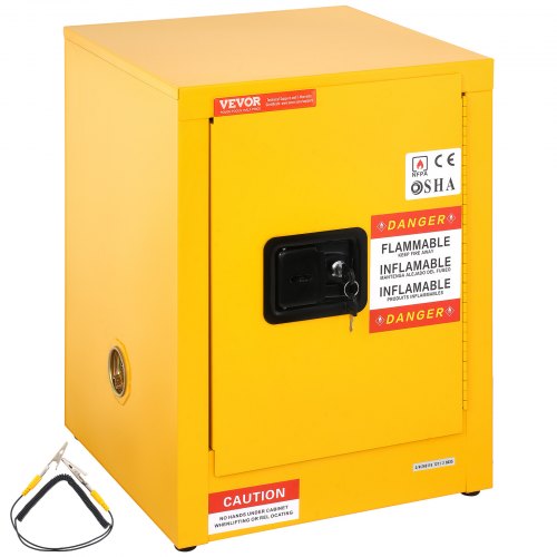 Safety Cabinet, Flammable Storage Cabinet with Adjustable Shelf, Galvanized Steel, Leak-Proof Design for Garage