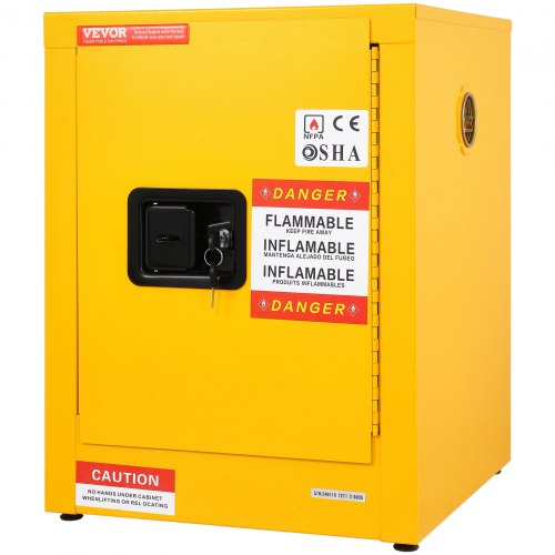 Safety Cabinet, Flammable Storage Cabinet with Adjustable Shelf, Galvanized Steel, Leak-Proof Design for Garage