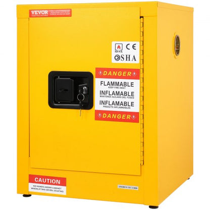 Safety Cabinet, Flammable Storage Cabinet with Adjustable Shelf, Galvanized Steel, Leak-Proof Design for Garage