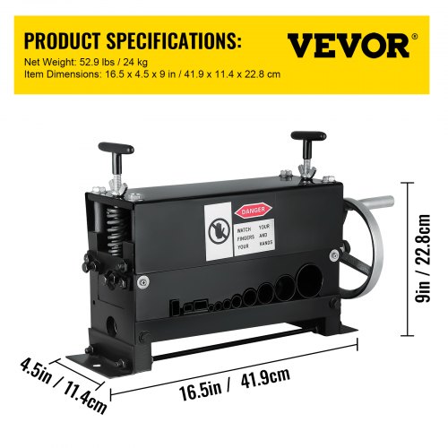 Heavy-Duty Manual Wire Stripping Machine Tool, Cable Stripper for Copper & Aluminum Recycle, Hand Crank Industrial
