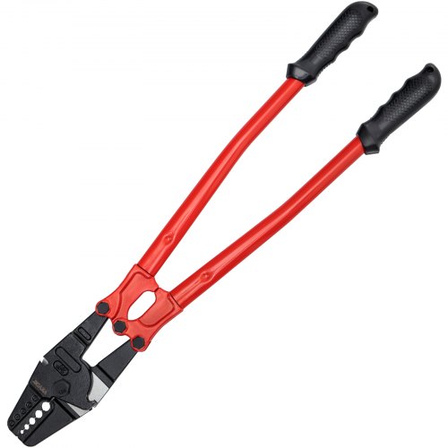 Hand Swager Crimper, Swaging Tool Cavity, Long Handle Wire Rope Crimping Tool for Copper & Aluminum Oval Stop Sleeves