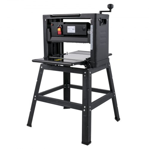 Thickness Planer, Foldable Benchtop Wood Planer with Stand, Dust Exhaust Interface, Double Cutter, High Feed Rate