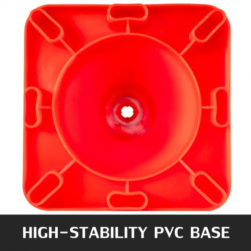 18" Orange Traffic Cone with Reflective Collars, 20-Pack PVC Safety Road Parking Cones for Hazard Construction