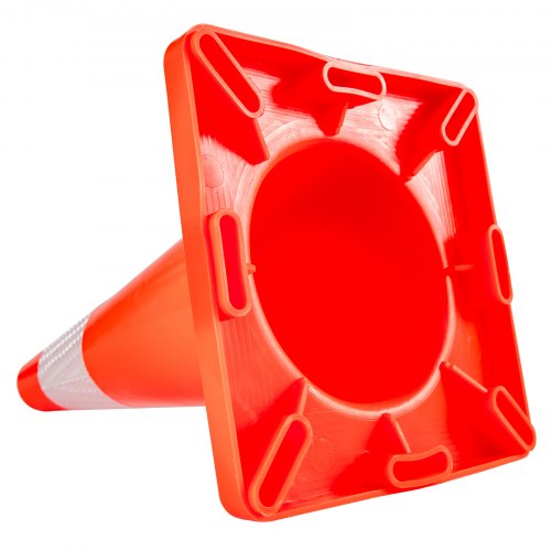 18" Orange Traffic Cone with Reflective Collars, 20-Pack PVC Safety Road Parking Cones for Hazard Construction