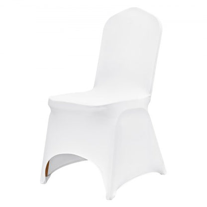 Universal Stretch Spandex Folding Chair Covers 100Pack Washable Arched Front Slipcovers For Wedding 8