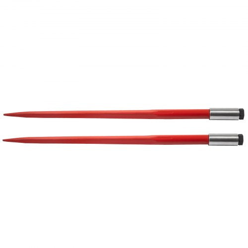43 Bale Hay Spike Red Coated HighStrength Spear With Hex Nut  Sleeve For Quick Attach To Tractors L 8