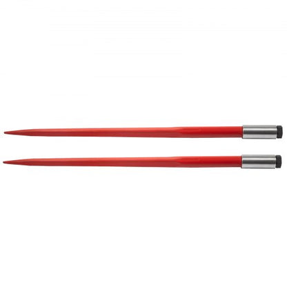 43 Bale Hay Spike Red Coated HighStrength Spear With Hex Nut  Sleeve For Quick Attach To Tractors L 8