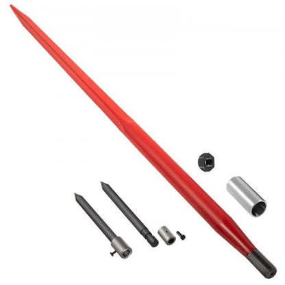 HeavyDuty Hay Bale Spear Set Quick Attach 49 Bale Spike With Hex Nut  Sleeve 2 Stabilizer Spears  F 8