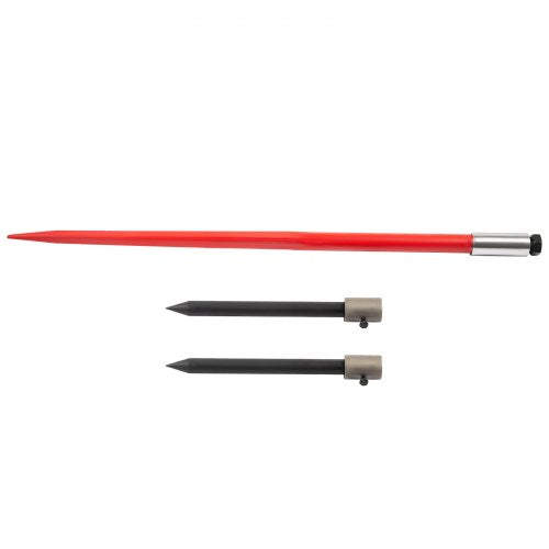 HeavyDuty Hay Bale Spear Set Quick Attach 49 Bale Spike With Hex Nut  Sleeve 2 Stabilizer Spears  F 7