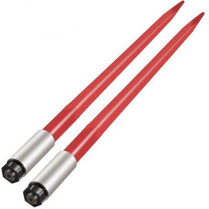 39 HeavyDuty Red Coated Bale Forks 3000LB Capacity Bale Hay Spike With Hex Nut  Sleeve For Tractors 1