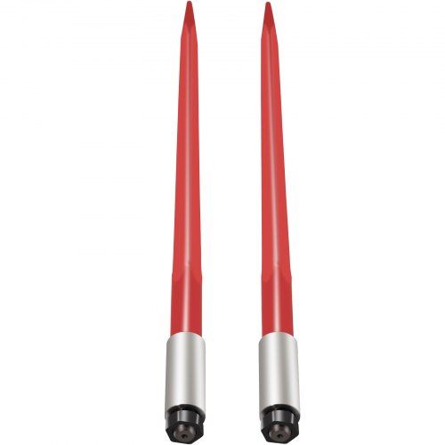 39 HeavyDuty Red Coated Bale Forks 3000LB Capacity Bale Hay Spike With Hex Nut  Sleeve For Tractors 7