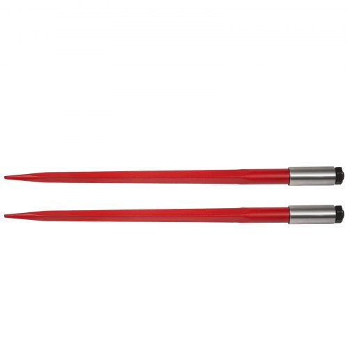 39 HeavyDuty Red Coated Bale Forks 3000LB Capacity Bale Hay Spike With Hex Nut  Sleeve For Tractors 9