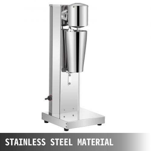 Single Head Classic Milkshake Maker with 800ml Cup, 2 Speed Adjustable Silver Milkshake Maker Machine for Smoothies