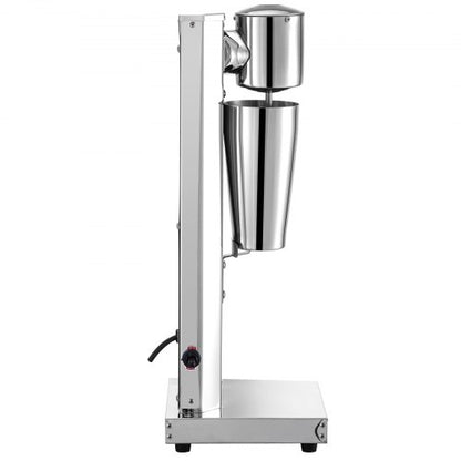Single Head Classic Milkshake Maker with 800ml Cup, 2 Speed Adjustable Silver Milkshake Maker Machine for Smoothies