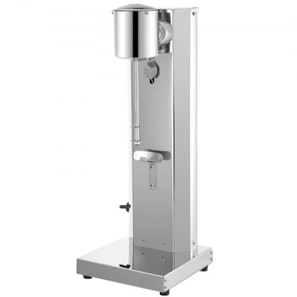 Single Head Classic Milkshake Maker with 800ml Cup, 2 Speed Adjustable Silver Milkshake Maker Machine for Smoothies