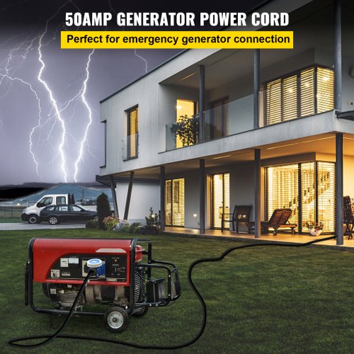 30FT 50Amp RV Extension Cord 6AWG Copper Wire Power Cable For Motorhome Camper  Trailer With Handle 1
