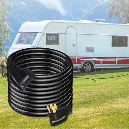 30FT 50Amp RV Extension Cord 6AWG Copper Wire Power Cable For Motorhome Camper  Trailer With Handle 6