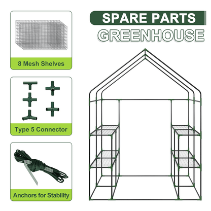 Walk In Greenhouse With 8 Shelves For Outdoor Gardening And Plant Protection 3