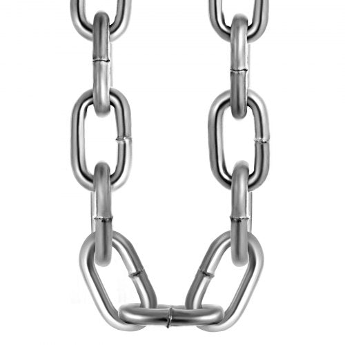 100Ft Grade 30 Proof Coil Chain, Zinc Plated Heavy-Duty Chain for Towing, Logging, Agriculture & Guard Rails