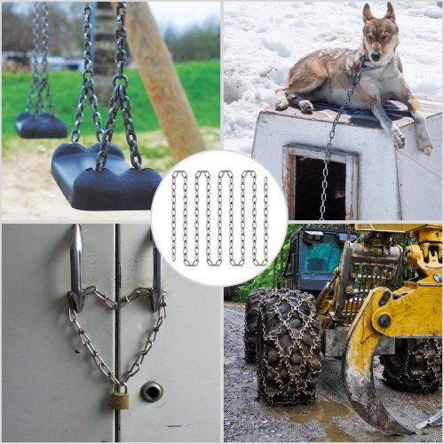 100Ft Grade 30 Proof Coil Chain, Zinc Plated Heavy-Duty Chain for Towing, Logging, Agriculture & Guard Rails