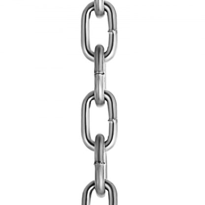 100Ft Grade 30 Proof Coil Chain, Zinc Plated Heavy-Duty Chain for Towing, Logging, Agriculture & Guard Rails